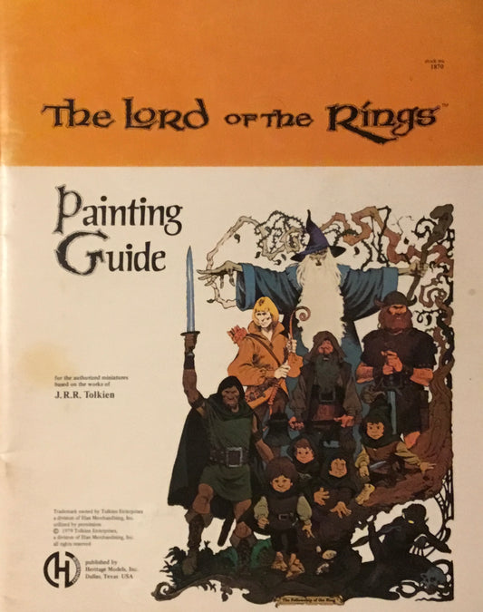 Heritage Models | The Lord of the Rings Painting Guide (1979)| stock #1870 | Heritage Models, Inc. Dallas, TX