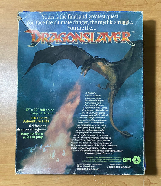Dragonslayer SPI Board Game $15.99